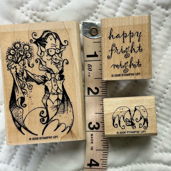 Retired Rare Stampin Up vintage Halloween stamp set Best Fiends Frankenstein - Picture 4 of 15